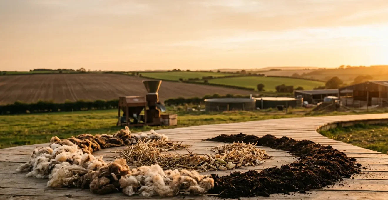 Sustainable farm waste management transforming organic materials into valuable resources through circular economy practices