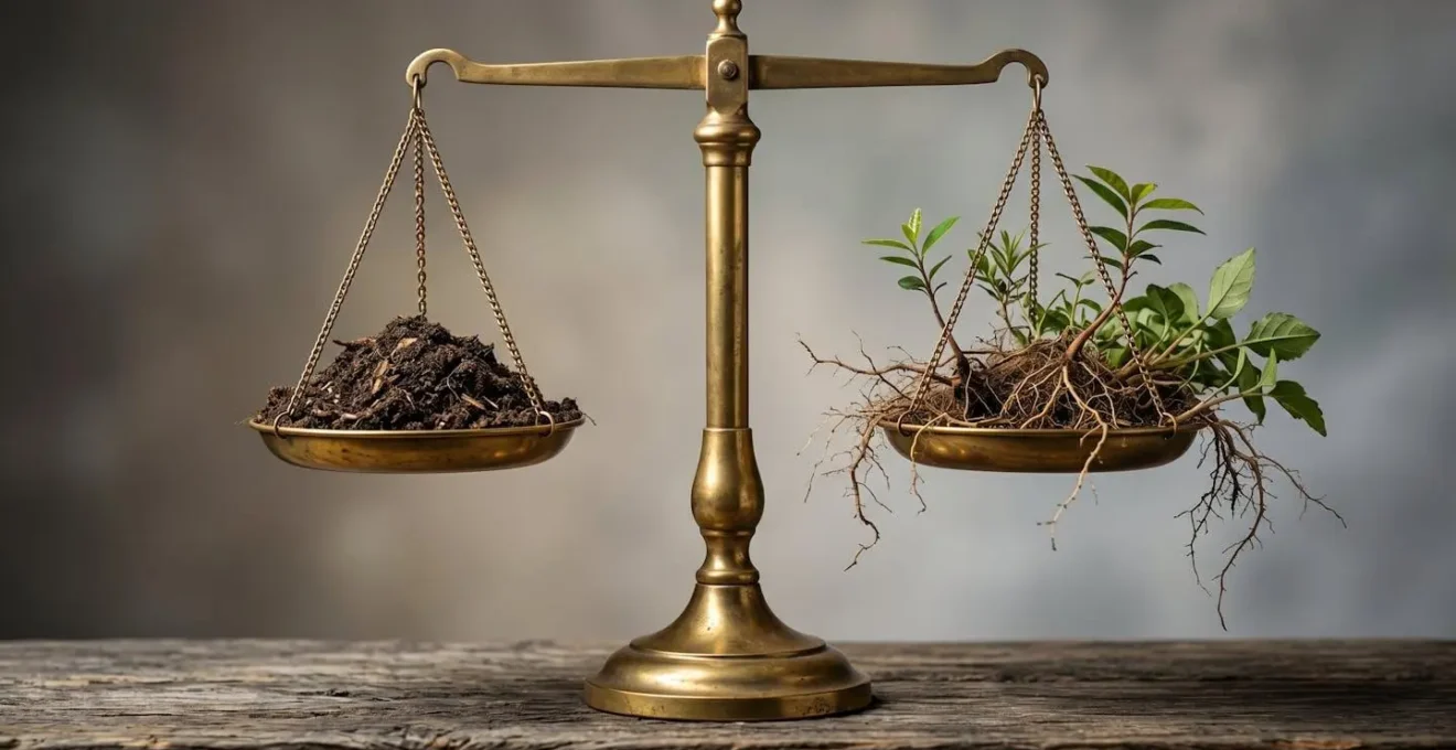 Conceptual representation of carbon credit verification showing balanced accountability and transparency